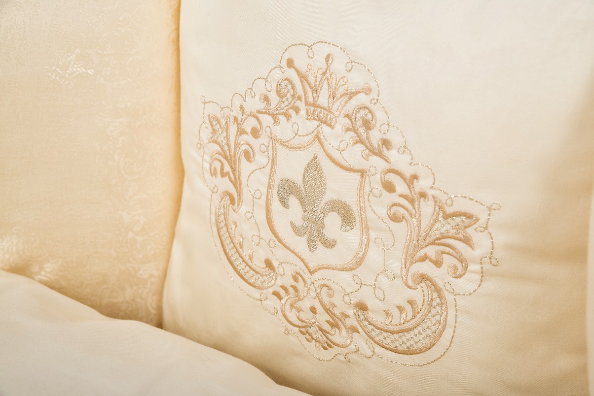Комплект в кроватку из серии Nuovita Corona, 6 предметов, борт из 12 подушек  